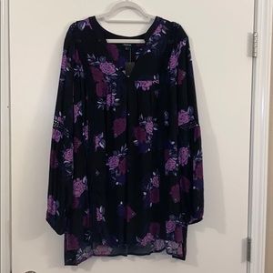 NWT Black and Floral Plus Size Torrid Top